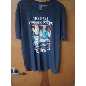 The Real Ghostbusters Cartoon Crew I Ain't Afraid Of No Ghost Men's XL  T Shirt